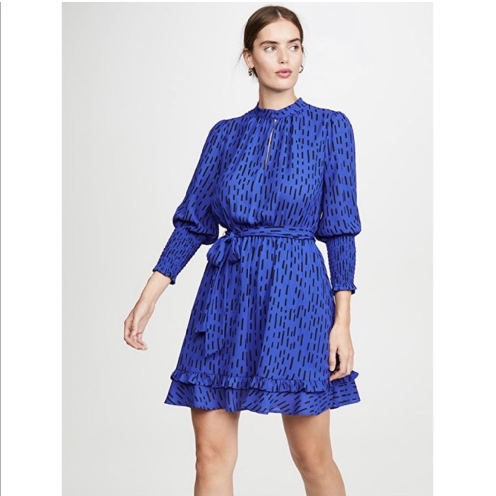 Rebecca Minkoff ✨NWT✨ Bianca Dress, Elegant Blue Patterned Small